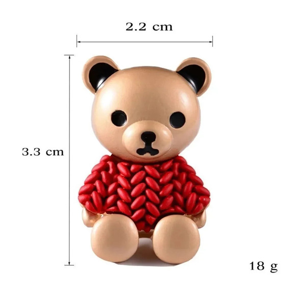 VQ Teddy Bear Brooch - Picture 5 of 6